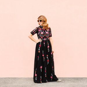 Frock & Frill Embroidered Short Sleeve Dress